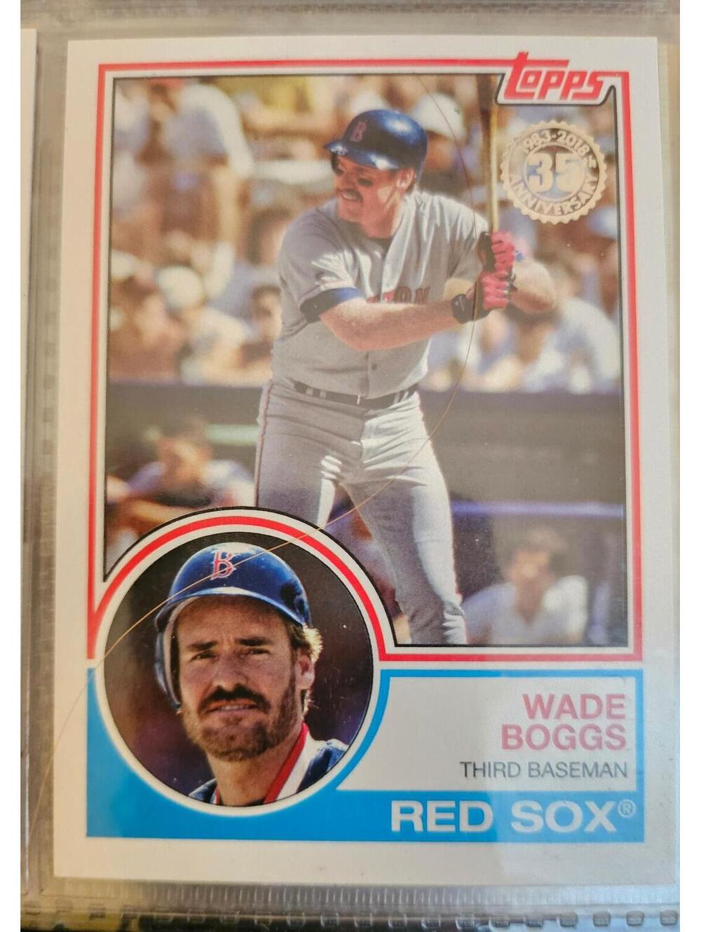 2018 Topps Wade Boggs Card #83-100 Red Sox HOF
